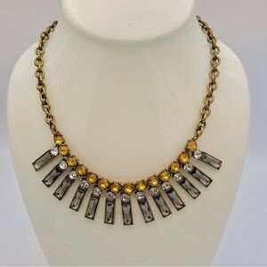 14th & Union gold chain rhinestone statement necklace